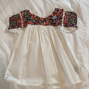 Madewell colorful embroidered top